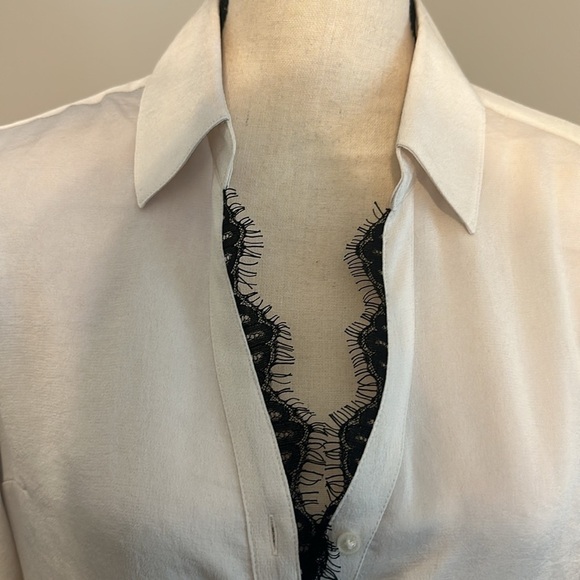 Express Lace Button Slim Fit Portofino NWOT​ - Picture 2 of 5